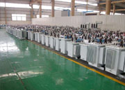河池油浸式变压器成品车间